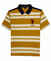 Uspa Cream/Mustard Rugby Polo Shirt